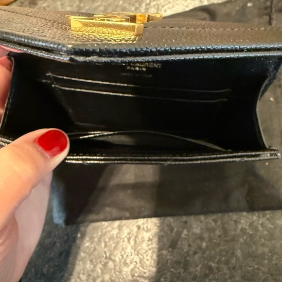 Authentic Saint Laurent Monogrammed envelope quilted wallet - Picture 7 of 8